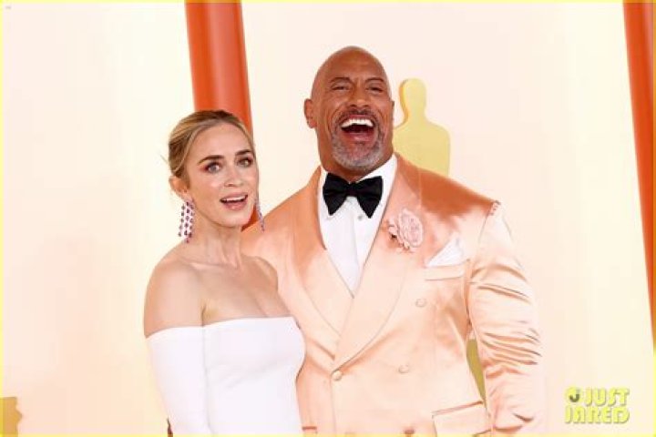 Dwayne Johnson and Emily Blunt looking nervous in Jungle Cruise