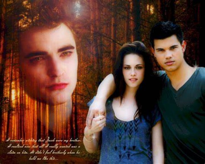 Edward, Bella, and Jacob in Twilight