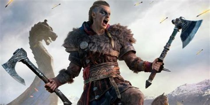 Eivor holds two axes in battle in Assassin's Creed Valhalla