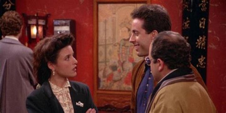 Elaine, Jerry, and George waiting in a restaurant in the Seinfeld episode The Chinese Restaurant