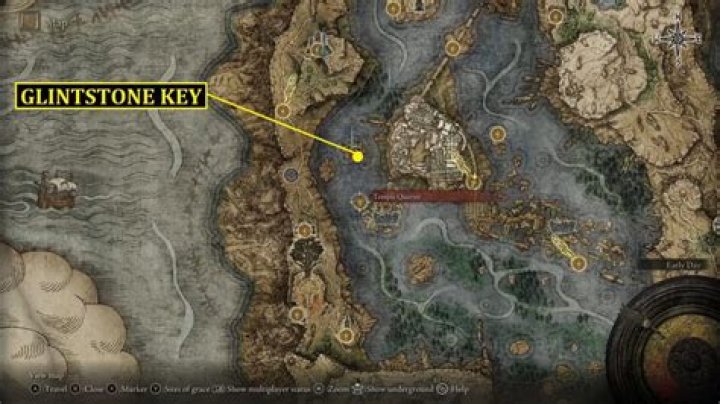 Elden Ring Glintstone Key Map Location Academy