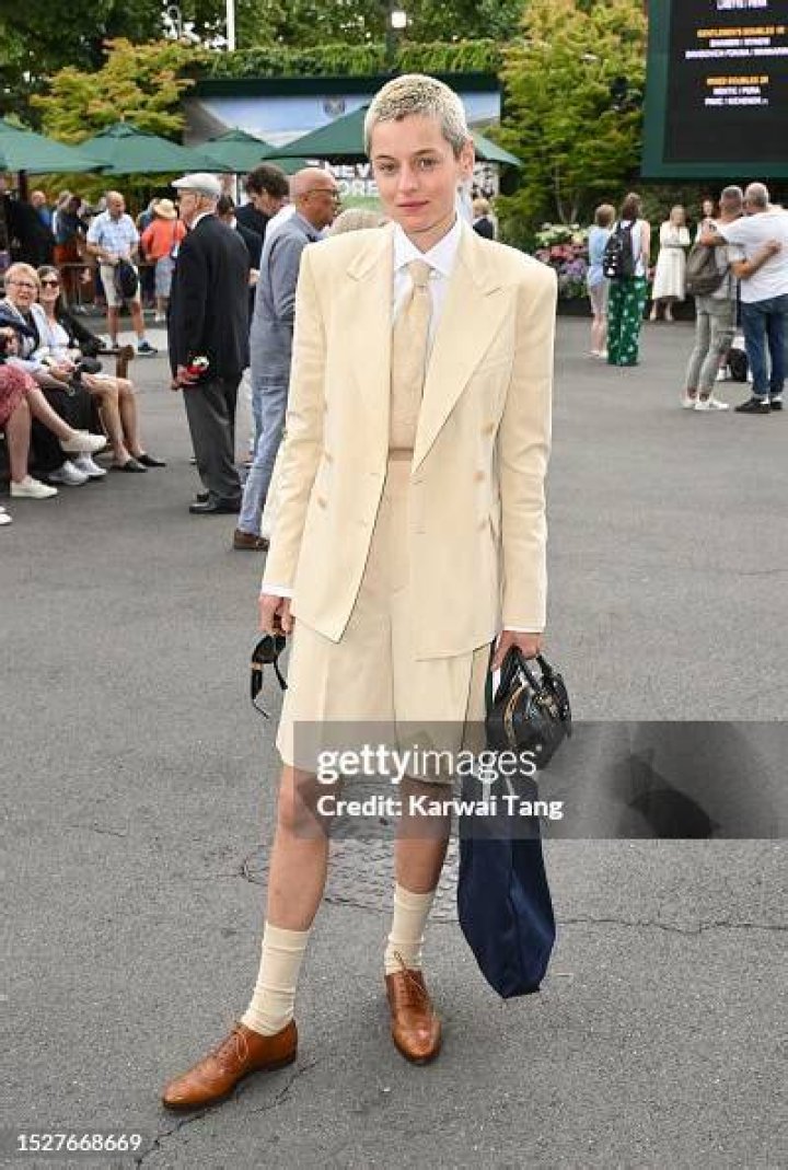 Emma Corrin attends day seven of Wimbledon in London. Photo / Getty Images
