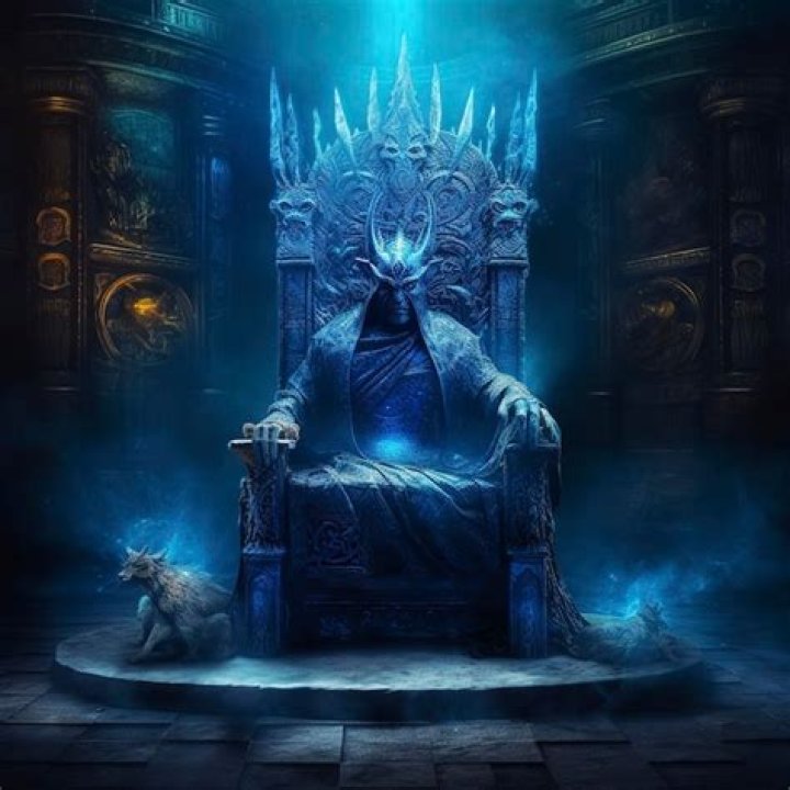 Enchantress sitting on a throne.