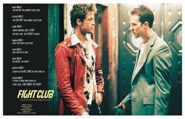 fight club rules brad pitt tyler durden edward norton narrator