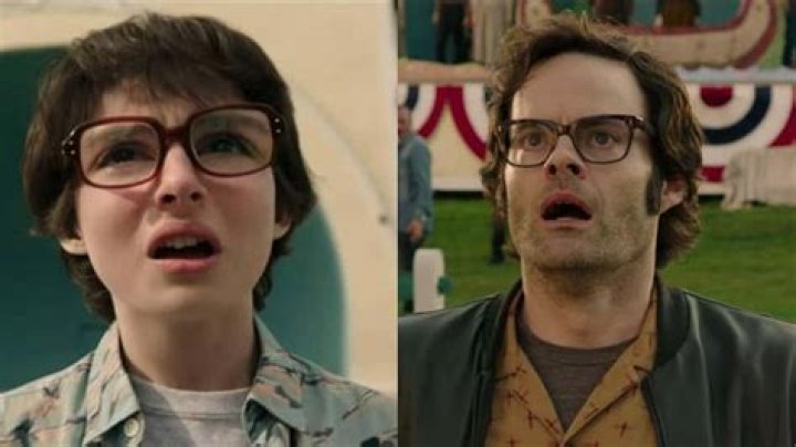 Finn Wolfhard and Bill Hader as Richie in IT