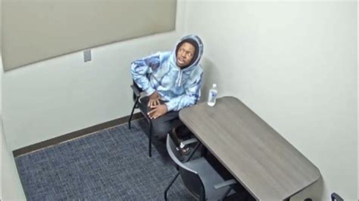Foolio in Jacksonville police interrogation room