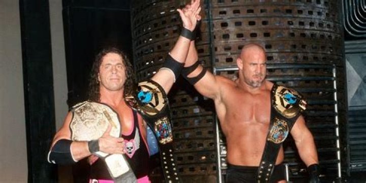 Goldberg and Bret Hart promo