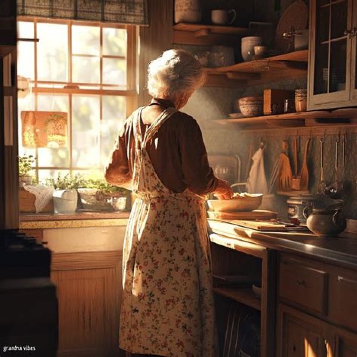 Grandma sea monster at kitchen table in Luca Pixar 2021