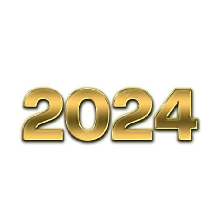 Happy New Year 2024 Golden 3d Numbers, Happy New Year 2024, Gold 2024