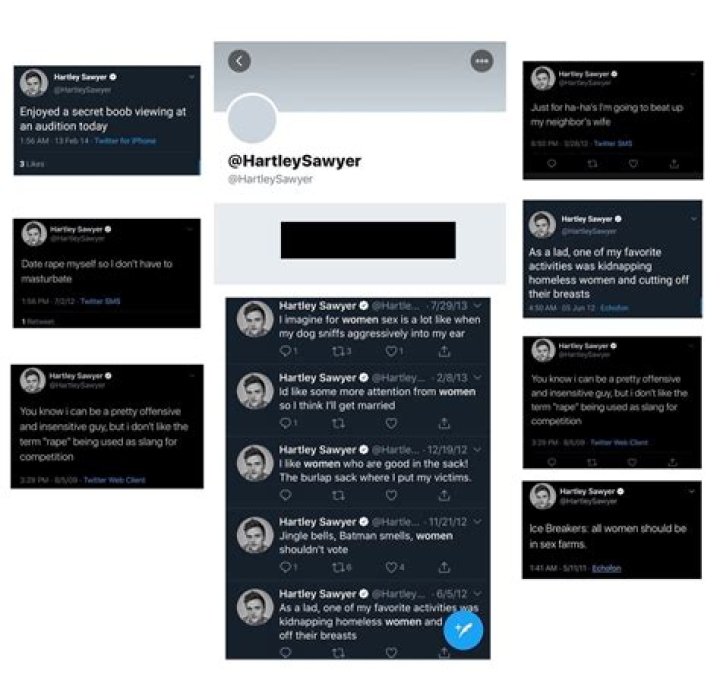 Hartley Sawyer's Tweets That Got Him Fired