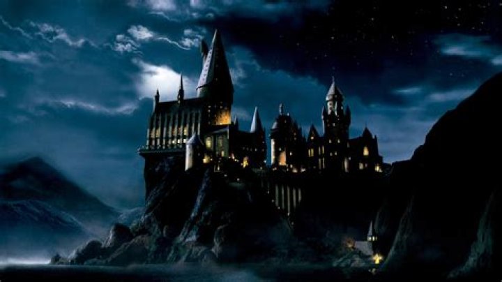 Hogwarts Castle at night from Harry Potter