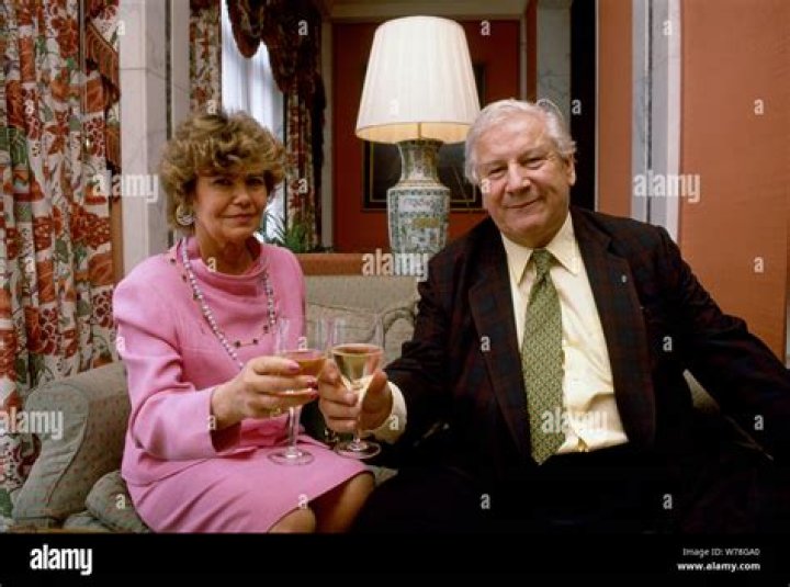 Humorist and actor Peter Ustinov and his wife Helene du Lau d'Allemans