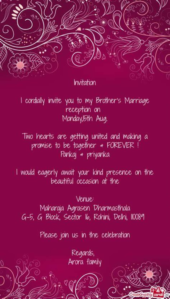 I cordially invite you to be a part of Betrothal Ceremony Free cards