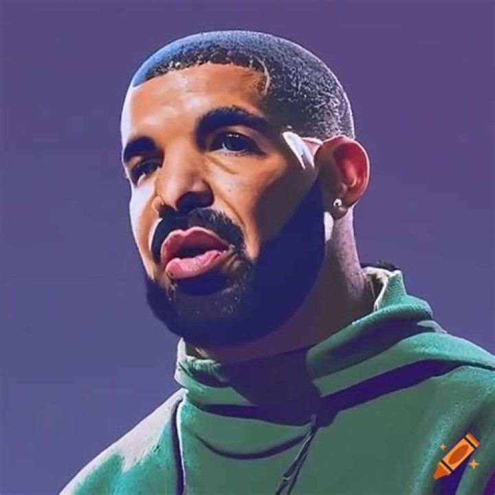 Image of rapper drake enjoying a delicious pie on Craiyon