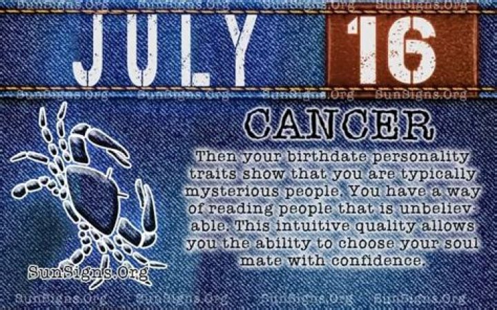 July 16 Zodiac Horoscope Birthday Personality