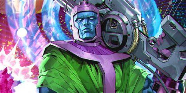 Kang the Conqueror with gun in Marvel Comics