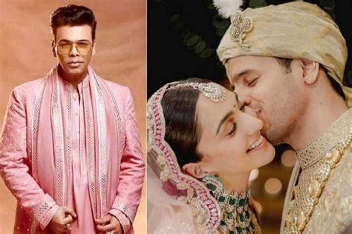 karan johar with the groom mohit marwah and bride antara motiwala