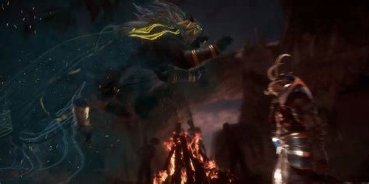 Kotal Kahn Pouncing At Shao Kahn In Panther Form - Mortal Kombat 11