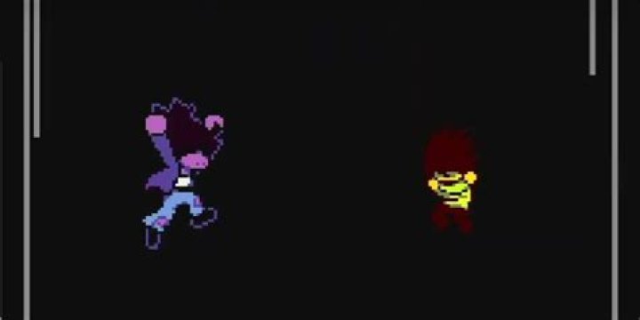 Kris and Susie falling to the Dark World &ndash; Deltarune Chapter 2