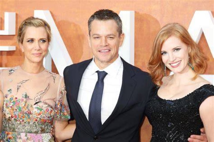 Kristen Wiig and Matt Damon in Downsizing from Paramount Pictures. 