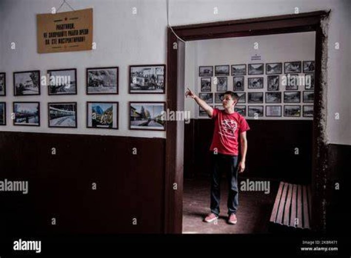 Kristian Vaklinov, chairman of the civil association for the Narrow-Gauge Railway, aims to preserve the Narrow-Gauge railway in Bulgaria. Photo / Hristo Rusev, NurPhoto via Getty Images