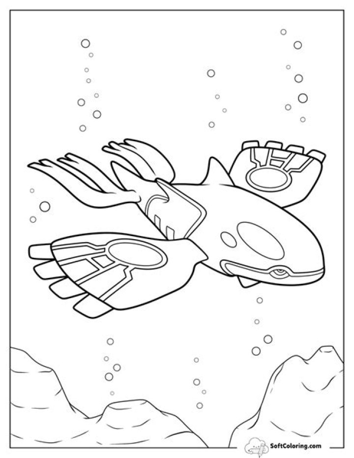Kyogre swimming in the ocean in promo art for Pok&eacute;mon GO