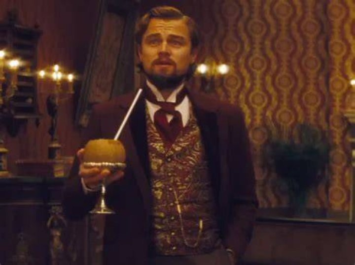 Leonardo DiCaprio Django Unchained drinking meme