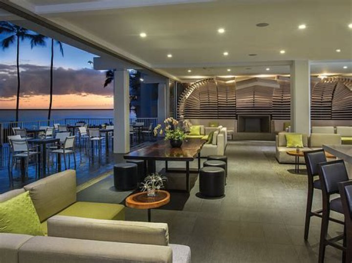 Lobby at the Grand Naniloa Hilo - a DoubleTree by Hilton hotel on the Big Island, Hawaii.