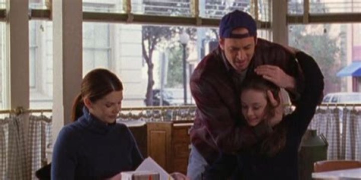 Lorelai Gilmore Luke Danes and Christopher Hayden in Gilmore Girls