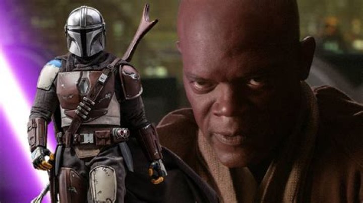 Mace Windu confronting Sidious; The Mandalorian promotional photo