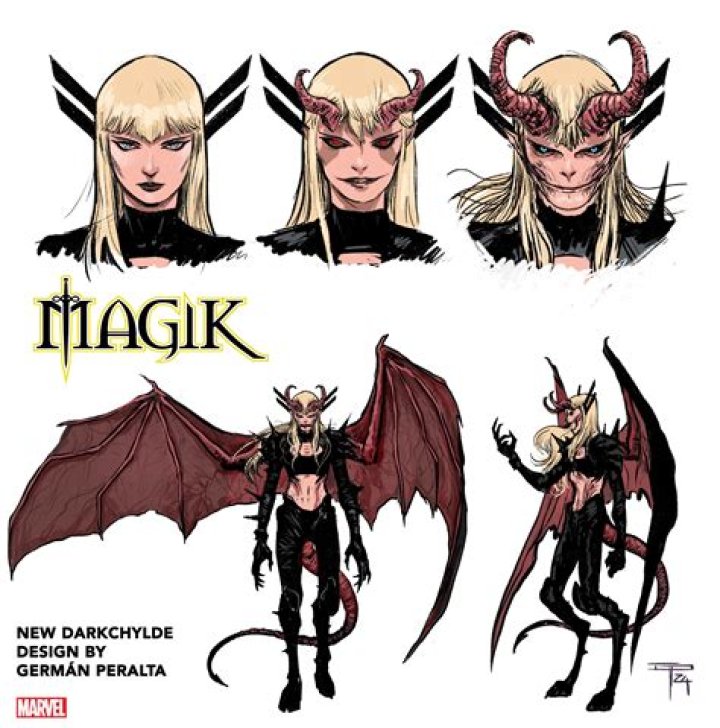 Magik in her Darkchilde persona in Limbo