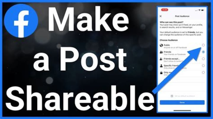 Making a Facebook post shareable
