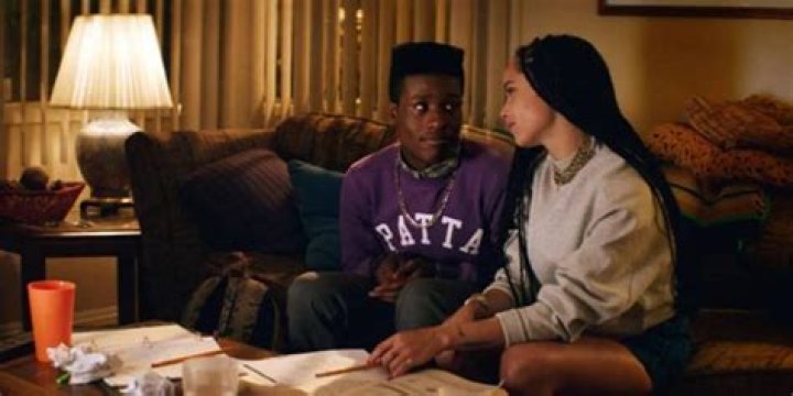 Malcolm and Nakia in Dope on the couch
