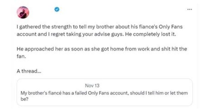 Man exposes OnlyFans acount by brother's fiancé Man exposes OnlyFans acount by brother's fiancé