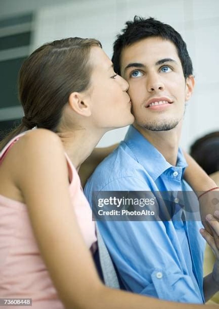 Man Kissing Girl Breast