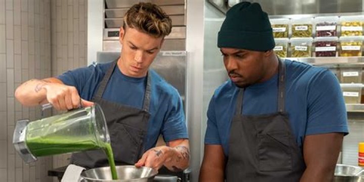 Marcus cooking with Chef Luca (Will Poulter) in The Bear season 2