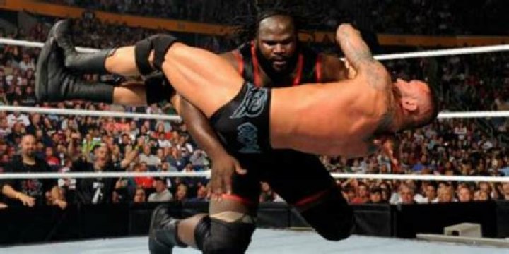 Mark Henry slamming Randy Orton