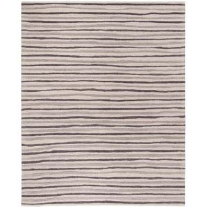 Martha Stewart Hand Drawn Stripe 4 x 6 Tilled Soil Brown Indoor Stripe