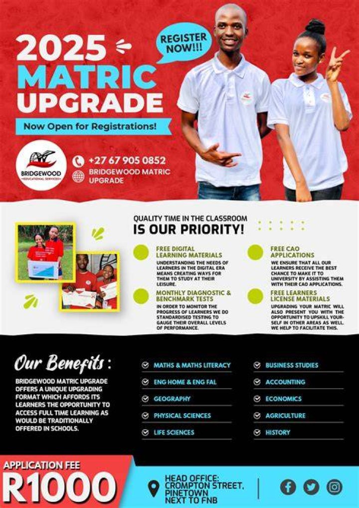 Matric upgrade