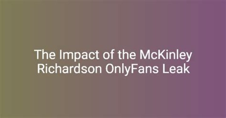 Mckinley Richardson Ed Sex Tape: The Untold Story Behind The Controversy