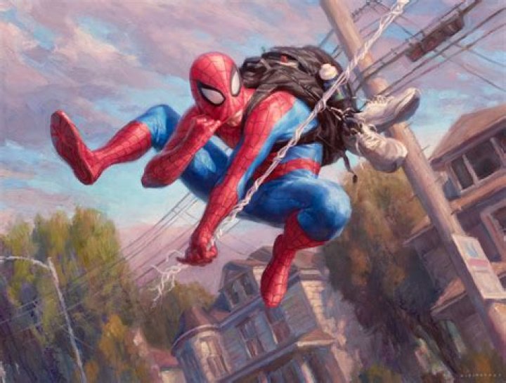 mcu spider-man slinging web