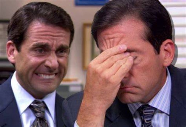 Michael Scott in front of a mic in The Office Stress Relief