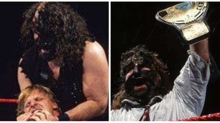 Mick Foley (as Mankind) wins the WWE Championship