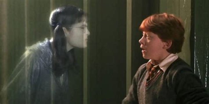 Moaning Myrtle yelling at Ron in Harry Potter