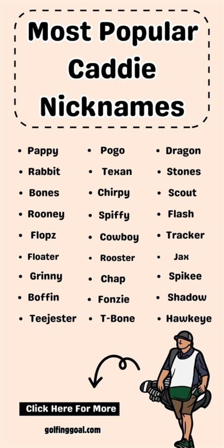Most Popular Caddie Nicknames 100+ Nicknames Ideas!