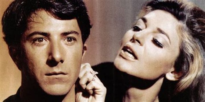 Mrs Robinson touching Ben's ear in The Graduate