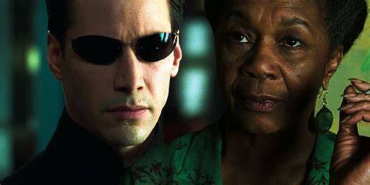 Neo and The Oracle in The Matrix Reloaded