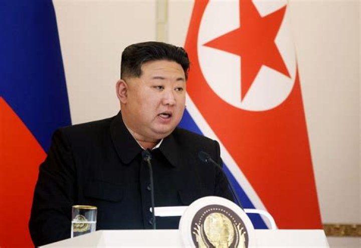 North Korean leader Kim Jong Un speaks at the ruling party congress in Pyongyang, North Korea, on Friday. Photo / AP