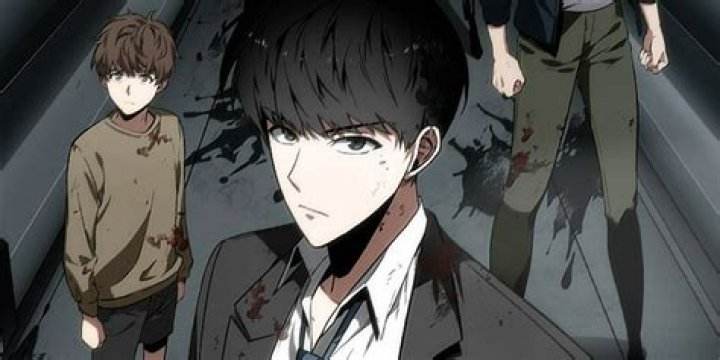 Omniscient Reader manhwa man looking ahead with child behind him