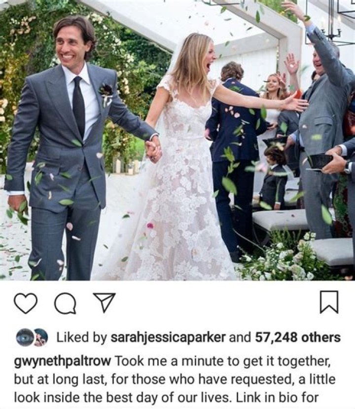 Paltrow shares first photo from her wedding to Brad Falchuk